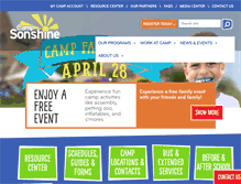 Tablet Screenshot of campsonshine.org